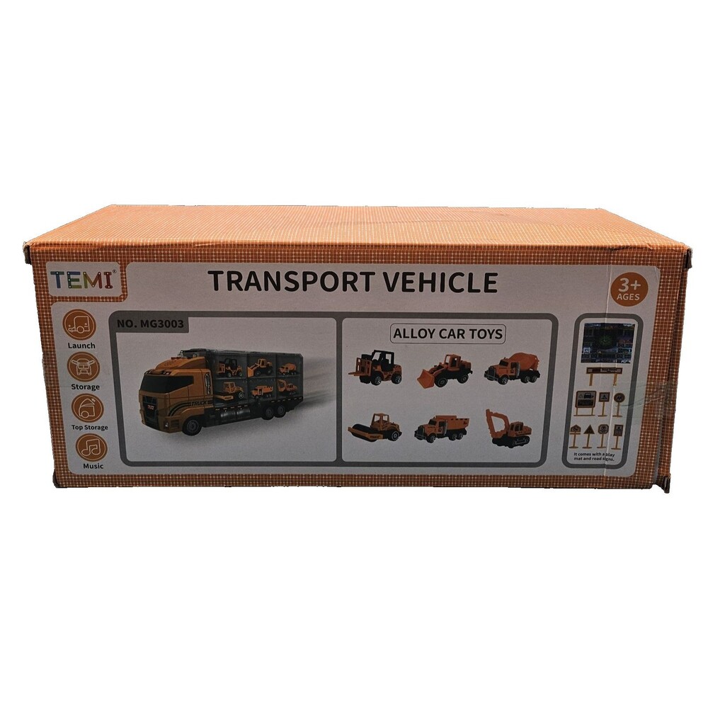 Transport Vehicle TEMI NIB Toddler Truck w/Vehicles Play Mat & Road Signs *read*